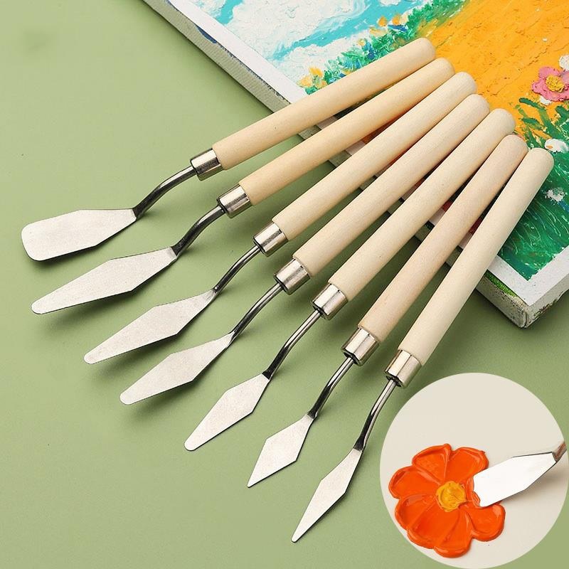7pcs Stainless Steel Oil Paint - Painting Knife Palette ulasan dan harga