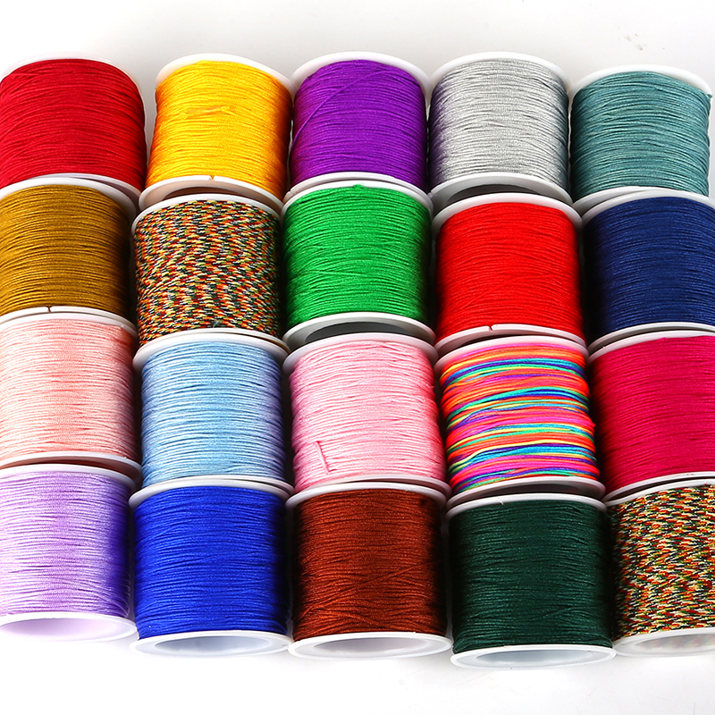40m/lot 0.8mm Cotton Knotting  - Macrame Cord Cotton ulasan dan harga