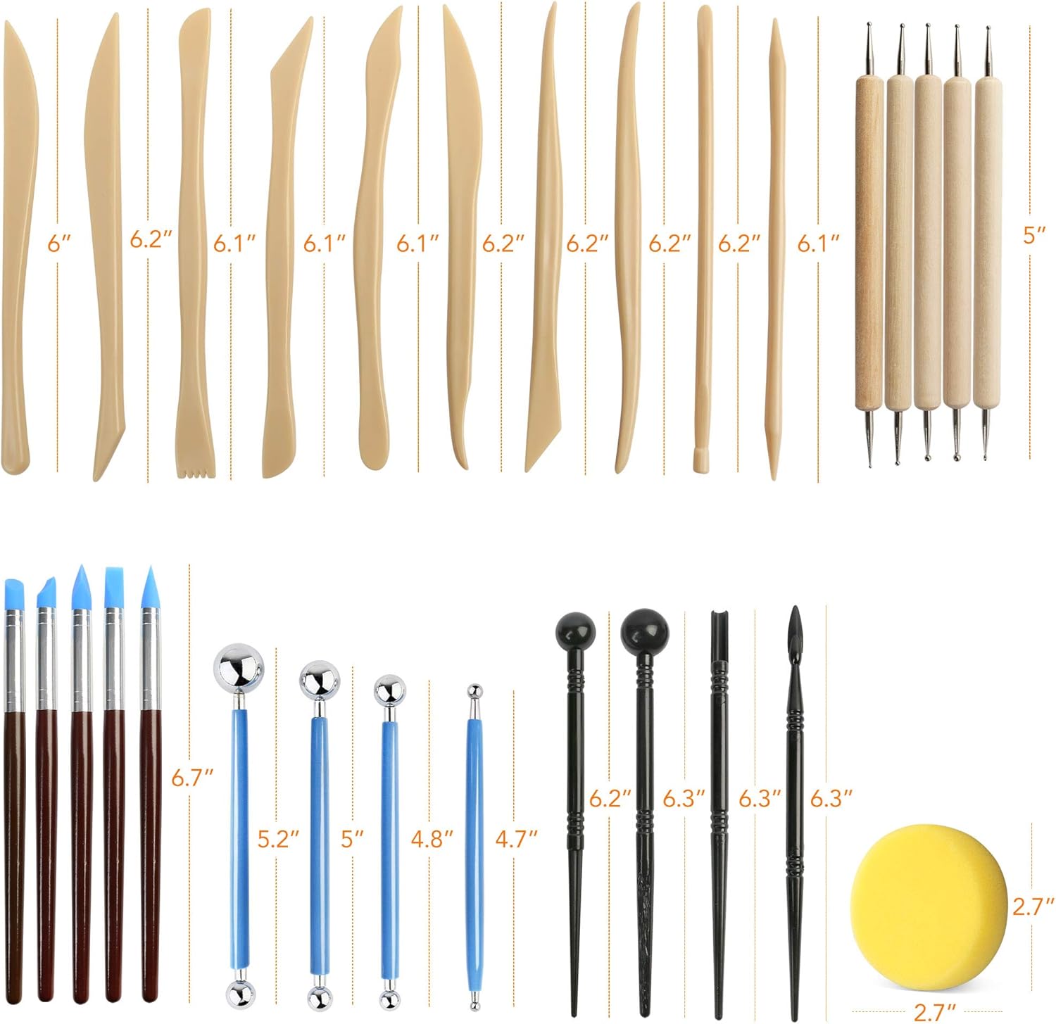 Air Dry Clay Tool Set Silicone - Air Dry Clay ulasan dan harga