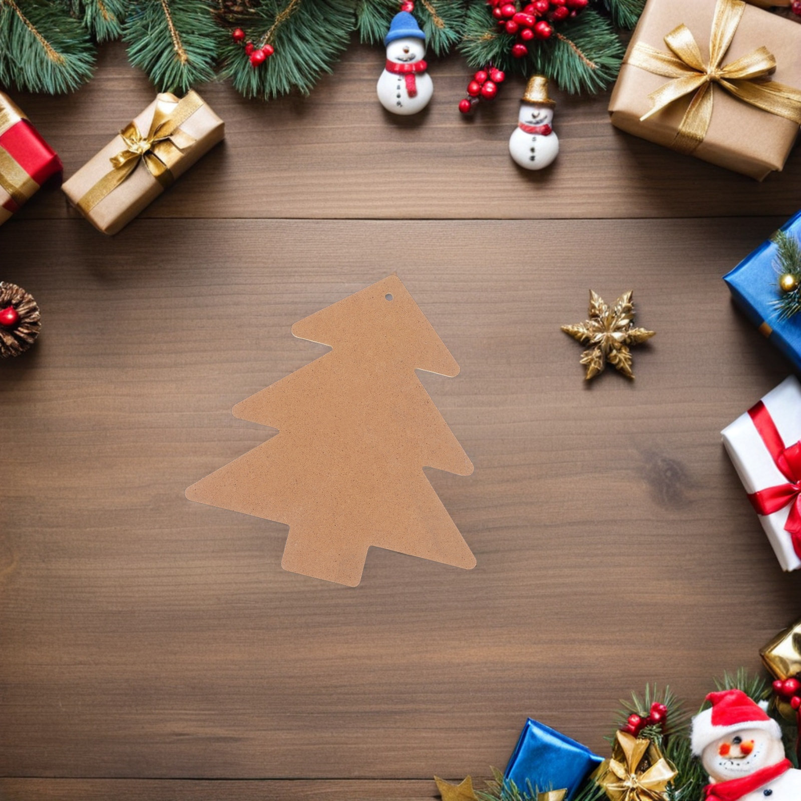 Christmas Tree Shape Wooden Ba - Art Craft For Christmas ulasan dan harga
