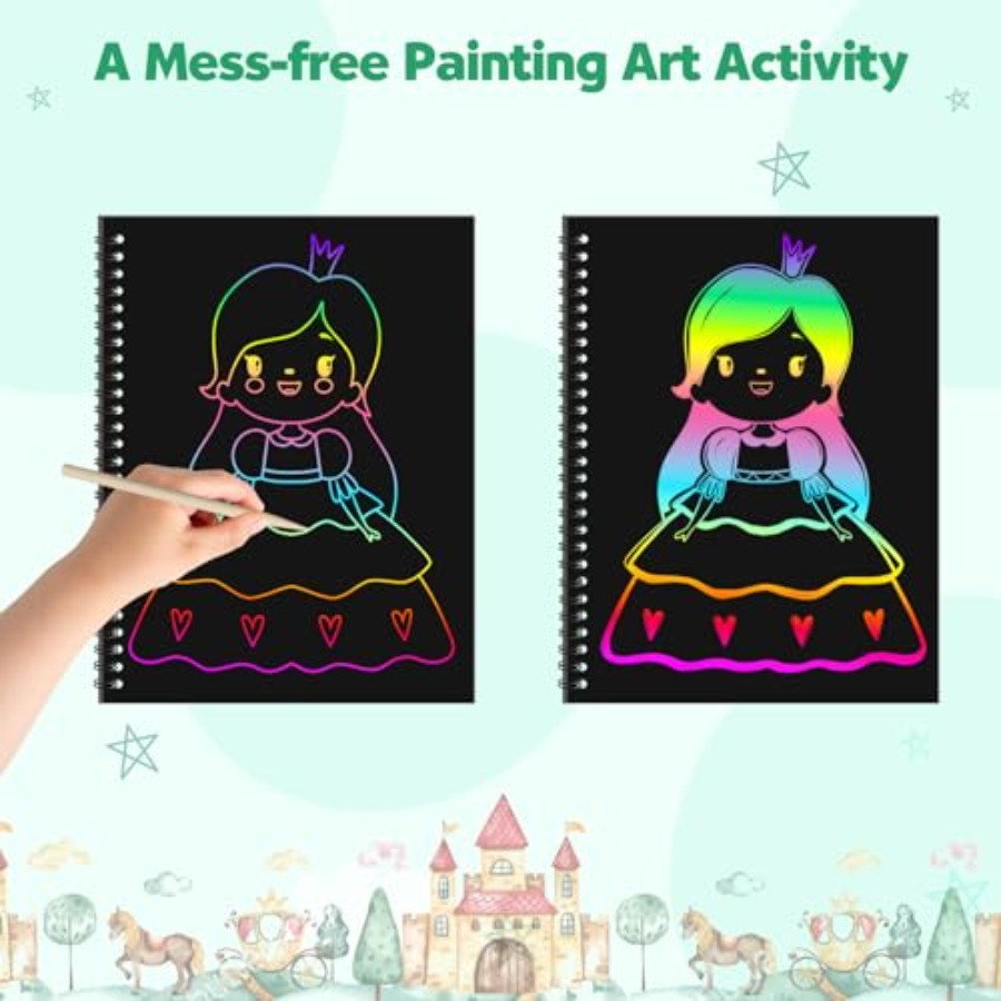 Scratch Paper Art Craft: 2 Pac - Art Craft Notebook ulasan dan harga