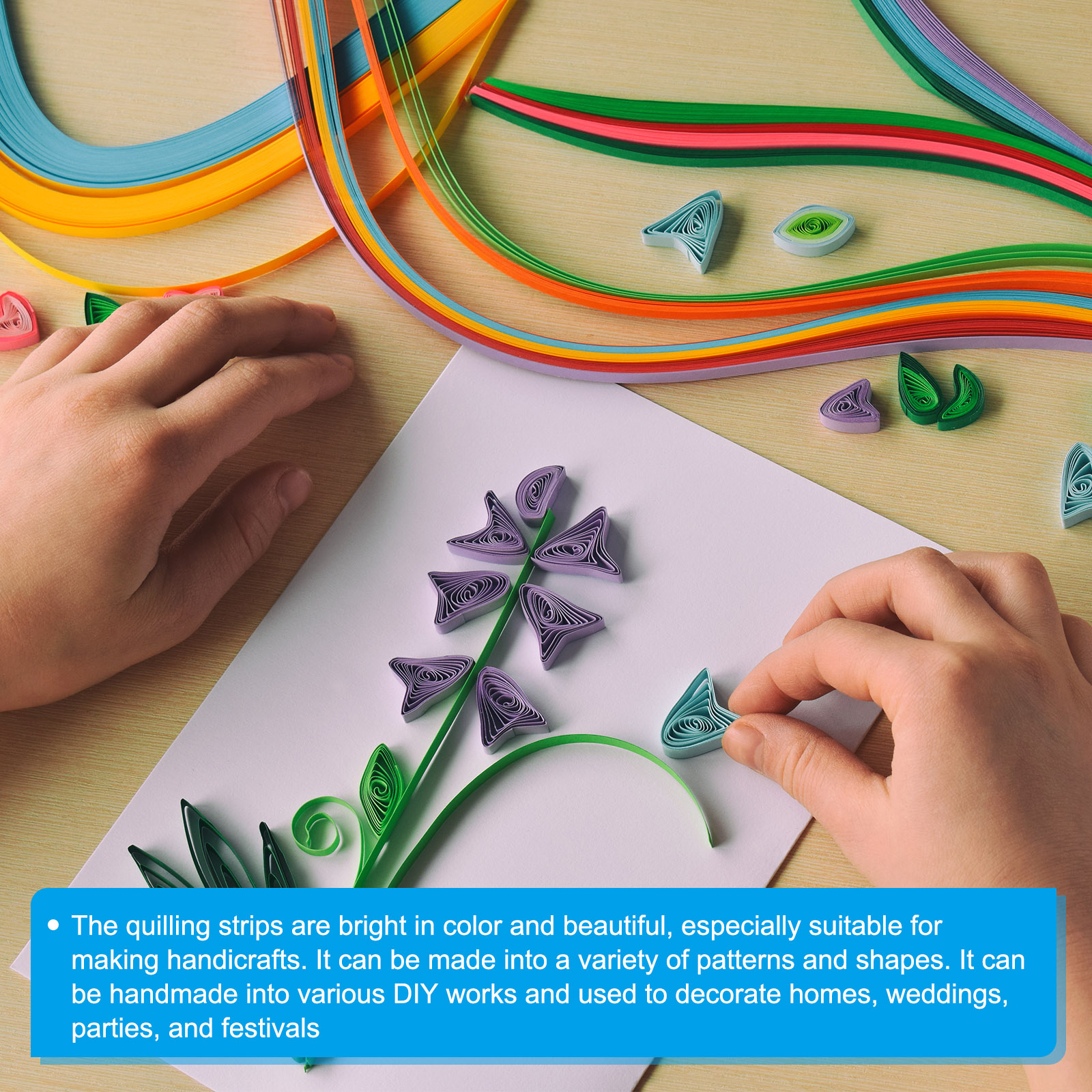 600/840pcs Quilling Strips Pap - Quilling Paper Strips ulasan dan harga