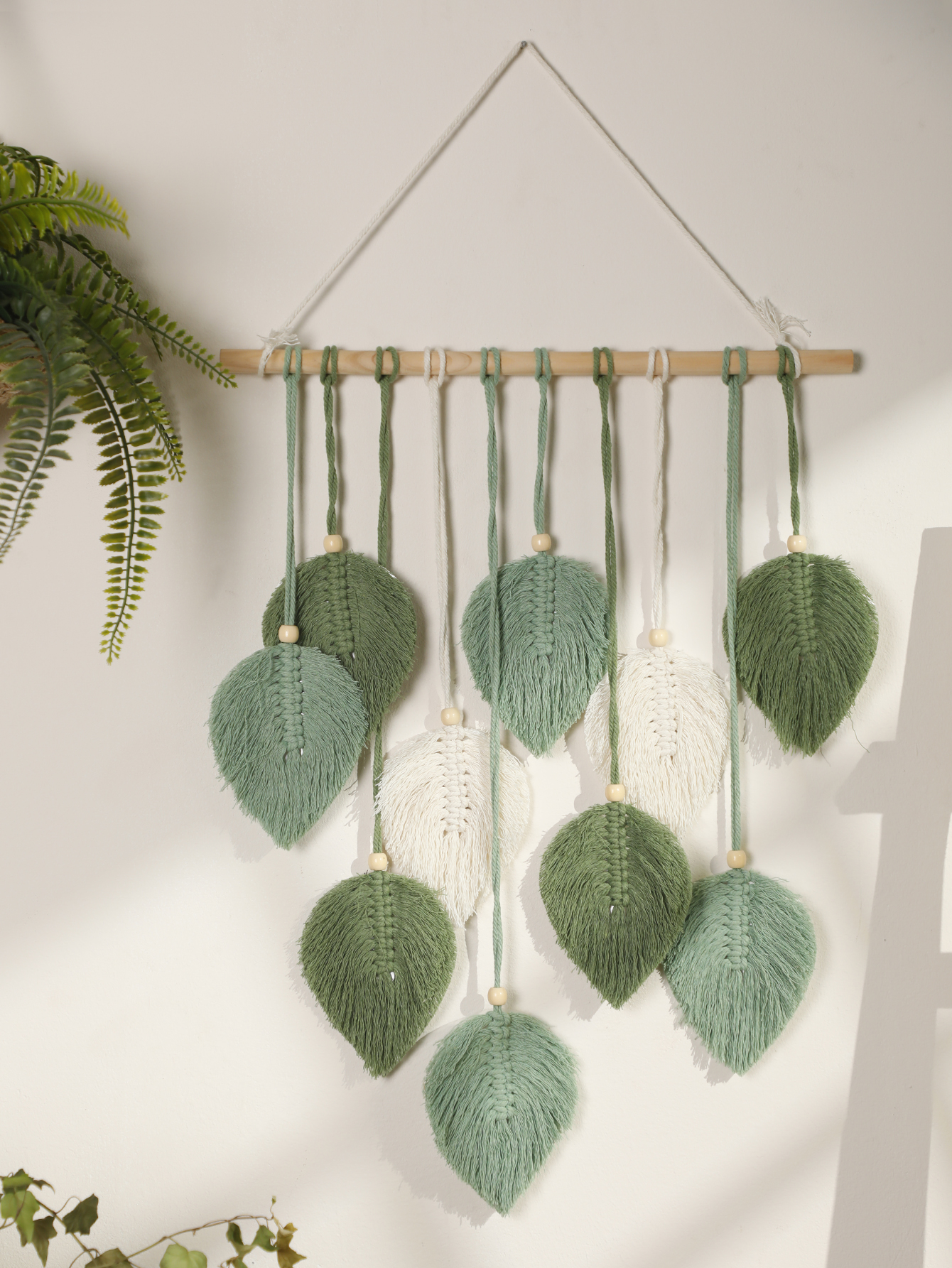 Leaf Macrame Tapestry Brown Gr - Macrame Cord Cotton ulasan dan harga