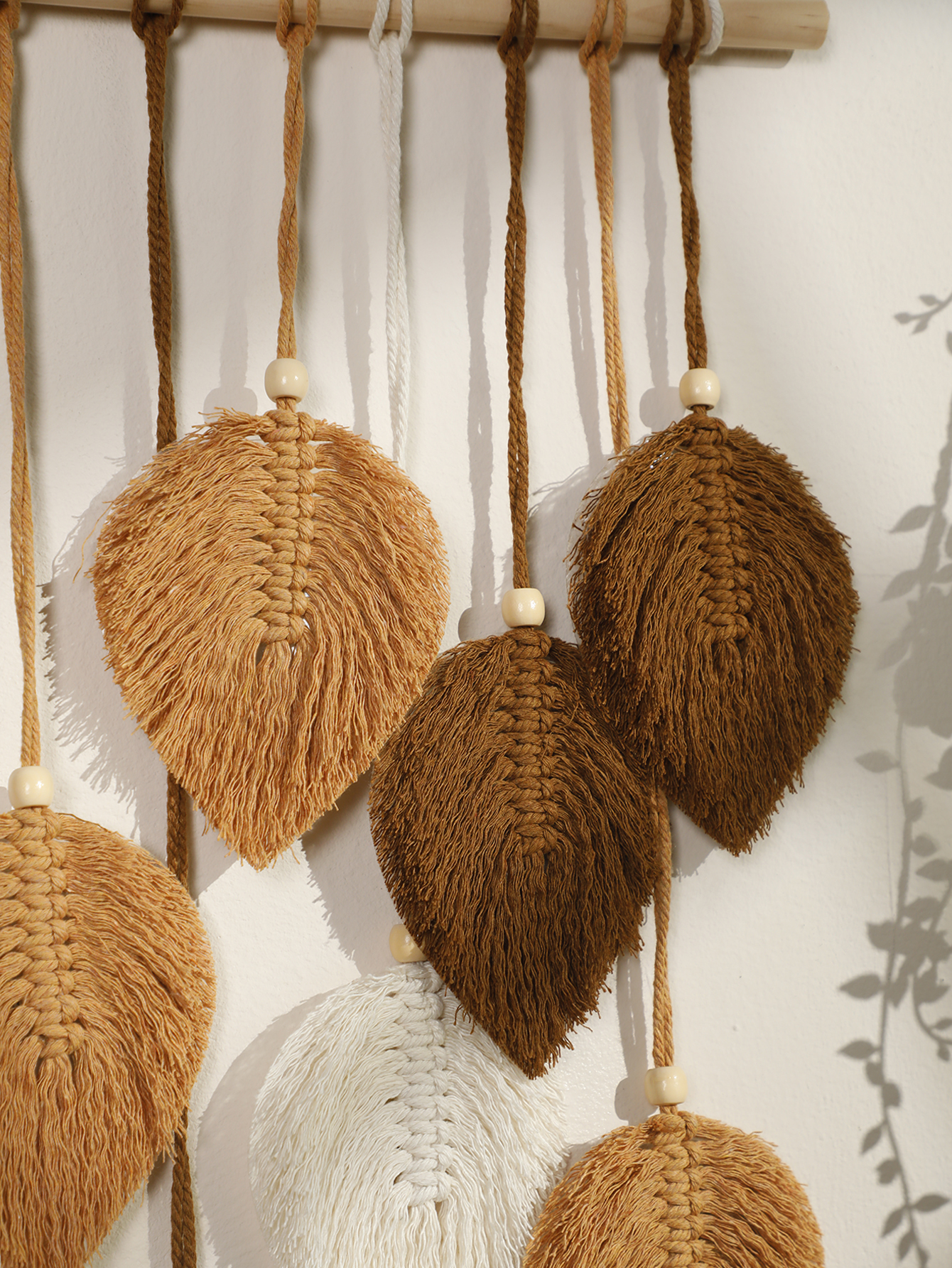 Leaf Macrame Tapestry Brown Gr - Macrame Cord Cotton ulasan dan harga