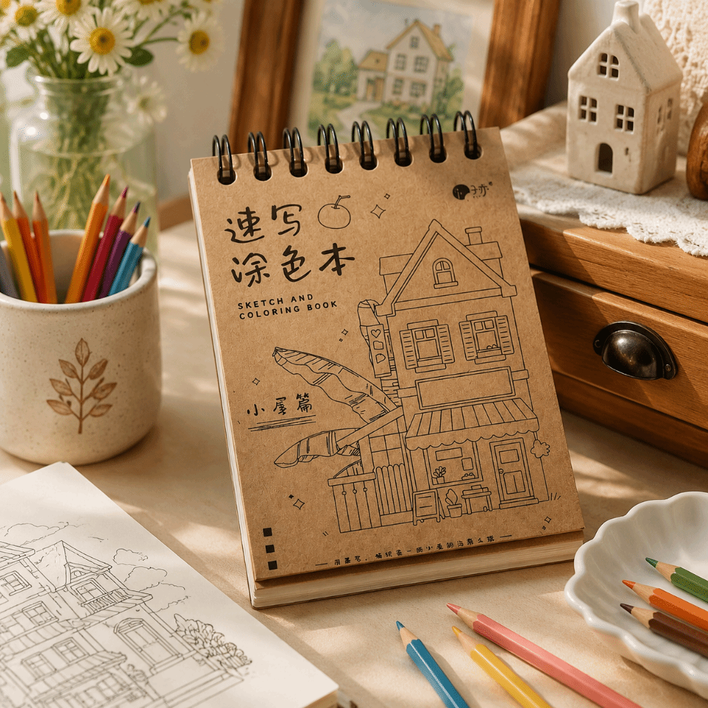 Tracing Line Vintage Coloring  - Art Craft Notebook ulasan dan harga