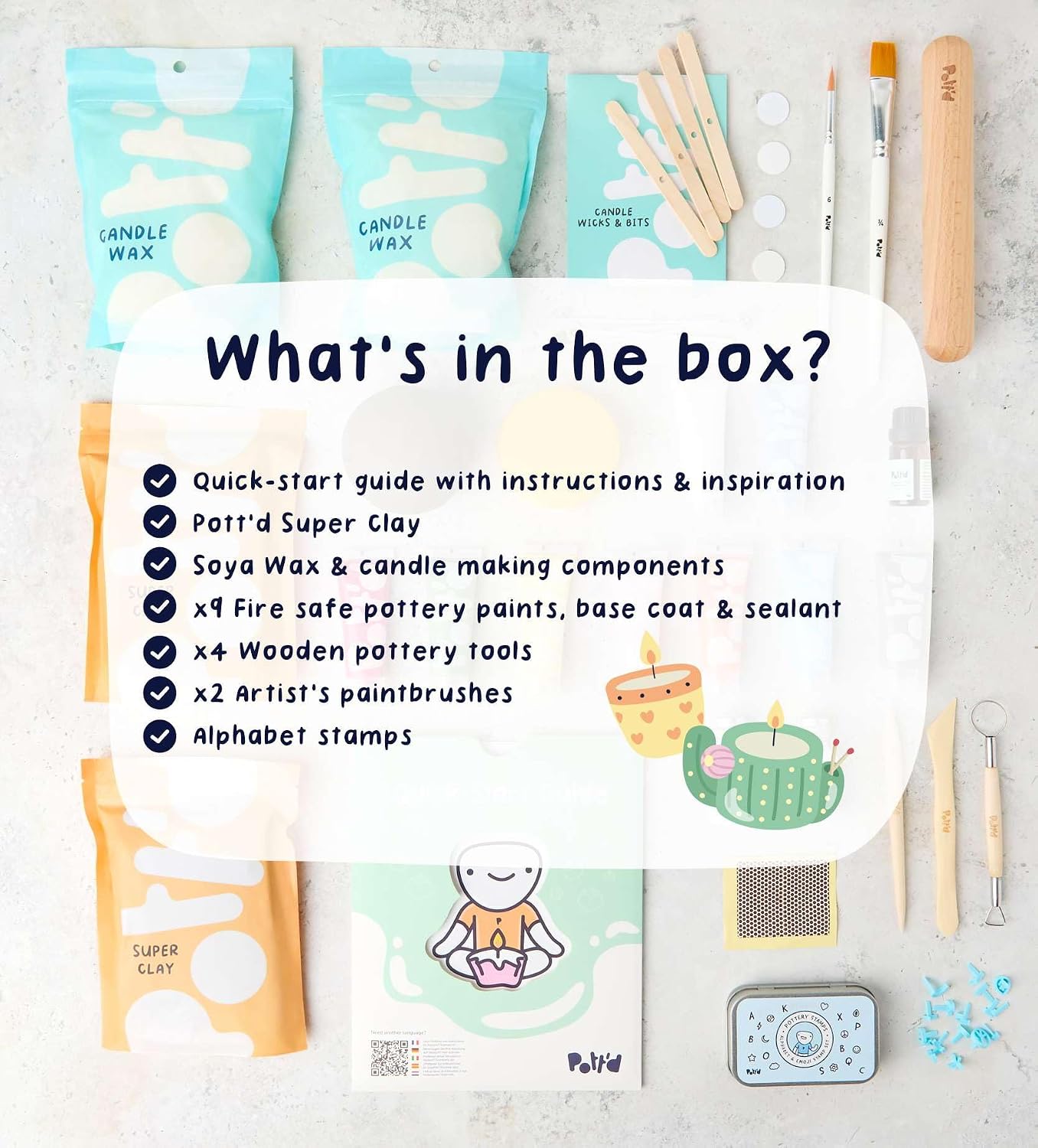 Home Pottery Candle Making Kit - Air Dry Clay ulasan dan harga