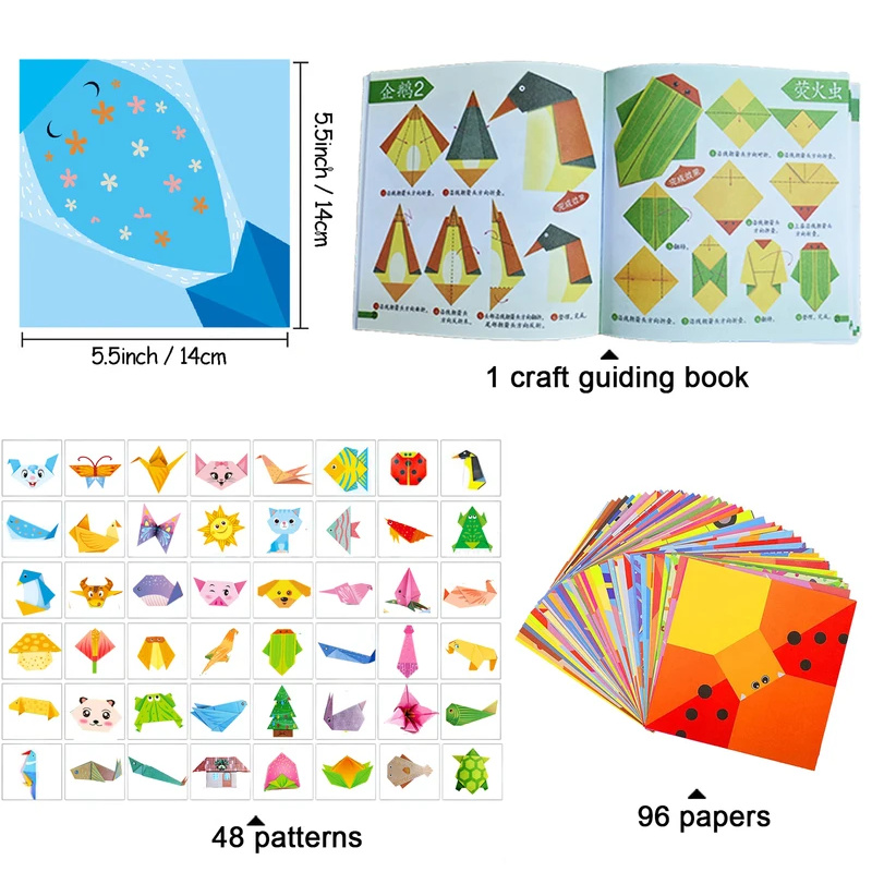 Origami Kit with 30/96 Sheets  - Art Craft Book ulasan dan harga