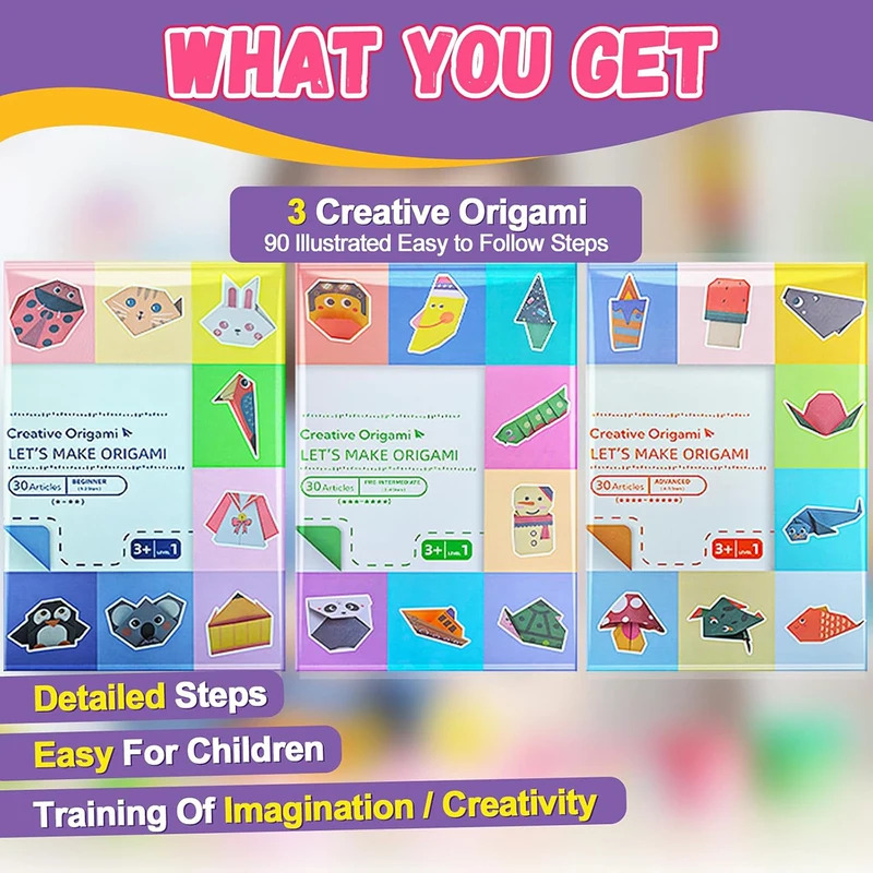 Origami Kit with 30/96 Sheets  - Art Craft Book ulasan dan harga
