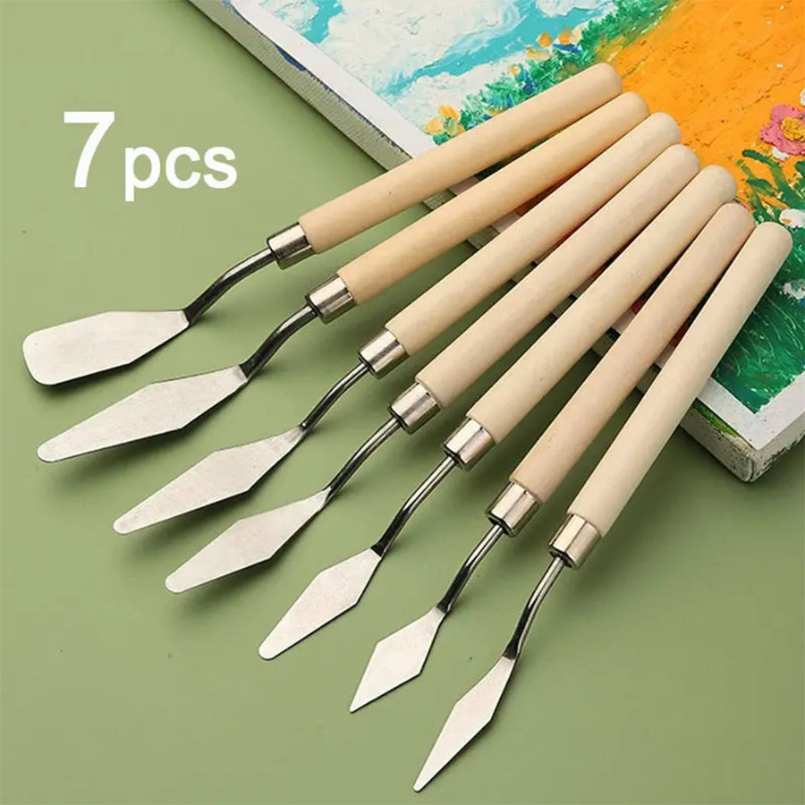 7/14Pcs Stainless Steel Oil Pa - Painting Knife Palette ulasan dan harga