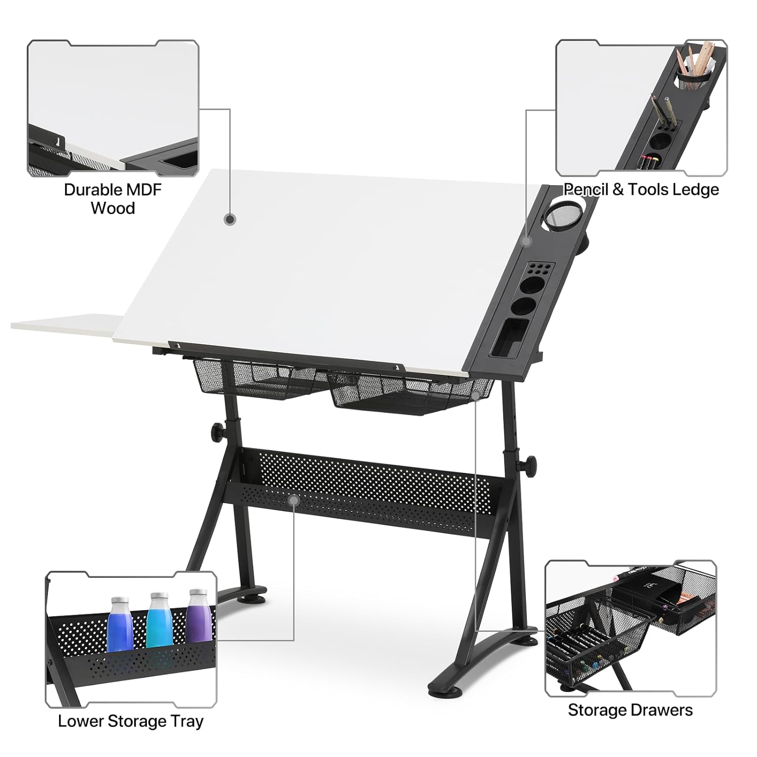 Art Deco Drafting Table, Heigh - Art & Craft Kortingscode ulasan dan harga