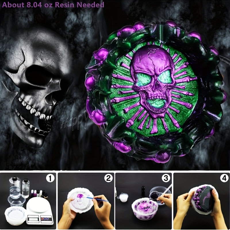 Ashtray mold, skull DIY craft  - Resin Casting Mold ulasan dan harga