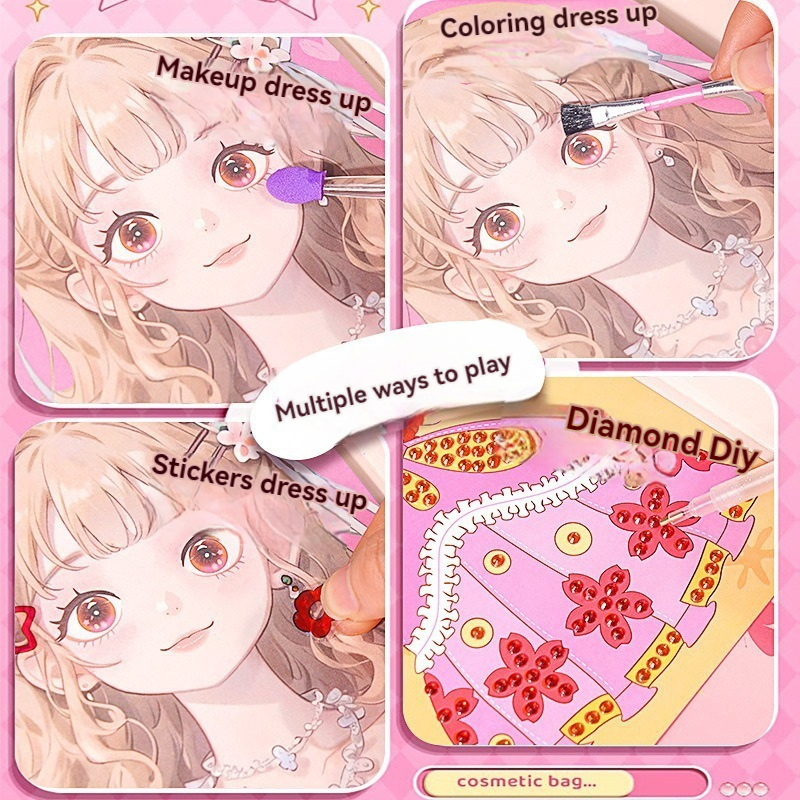 3 in 1 Princess Makeup Kit DIY - Art Craft Book ulasan dan harga
