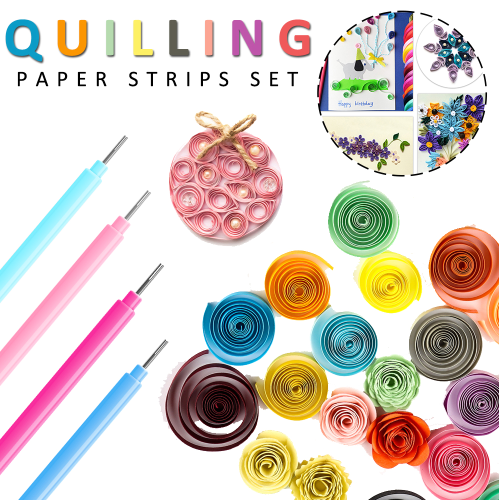Colorful 100pcs/pack Quilling  - Quilling Paper Strips ulasan dan harga