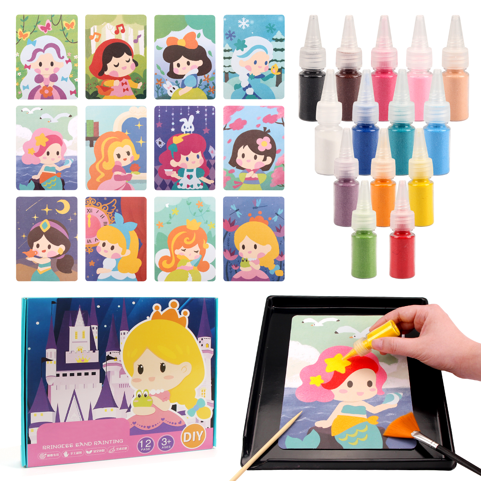 Sand Art Kit DIY Sand Painting - Art Craft Notebook ulasan dan harga