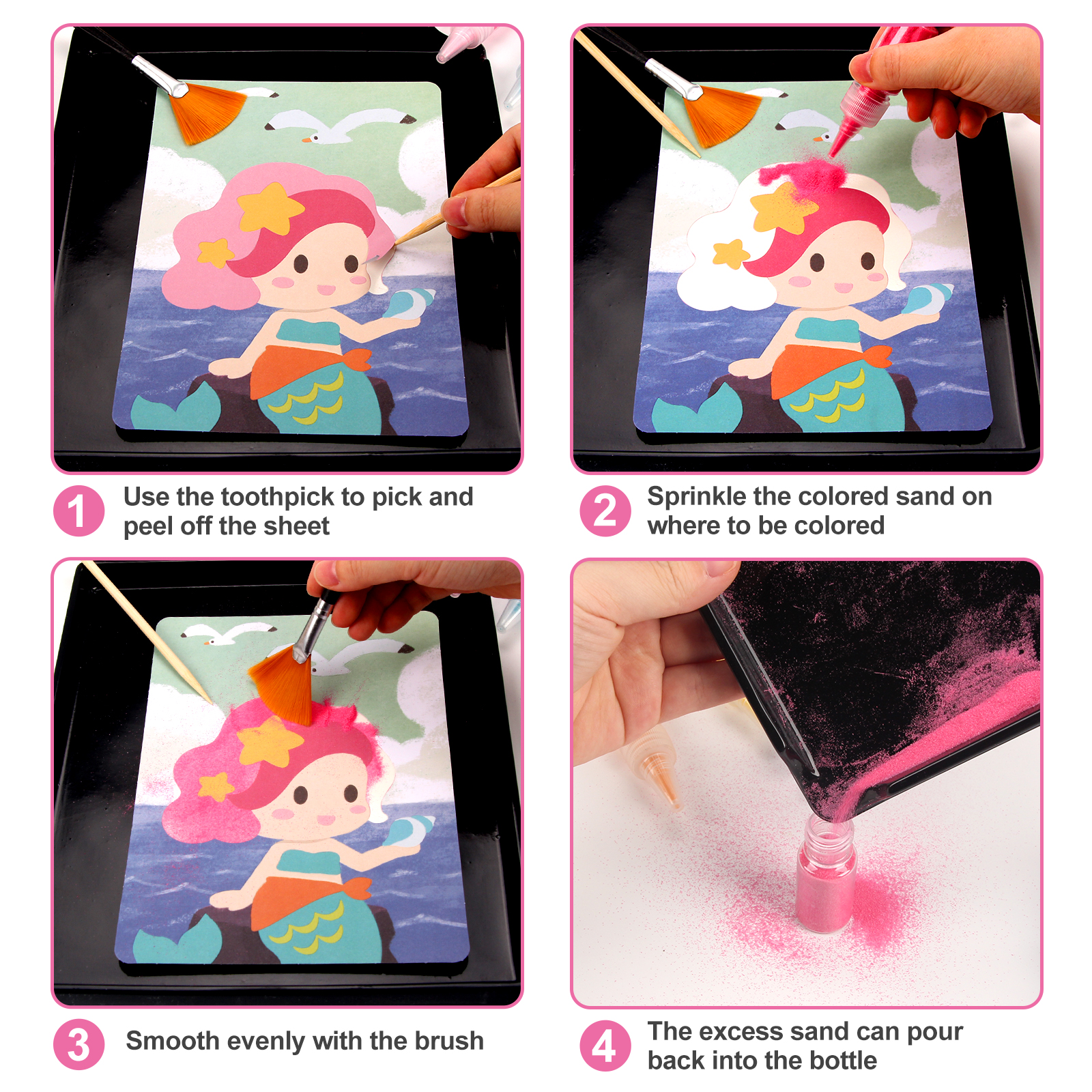 Sand Art Kit DIY Sand Painting - Art Craft Notebook ulasan dan harga