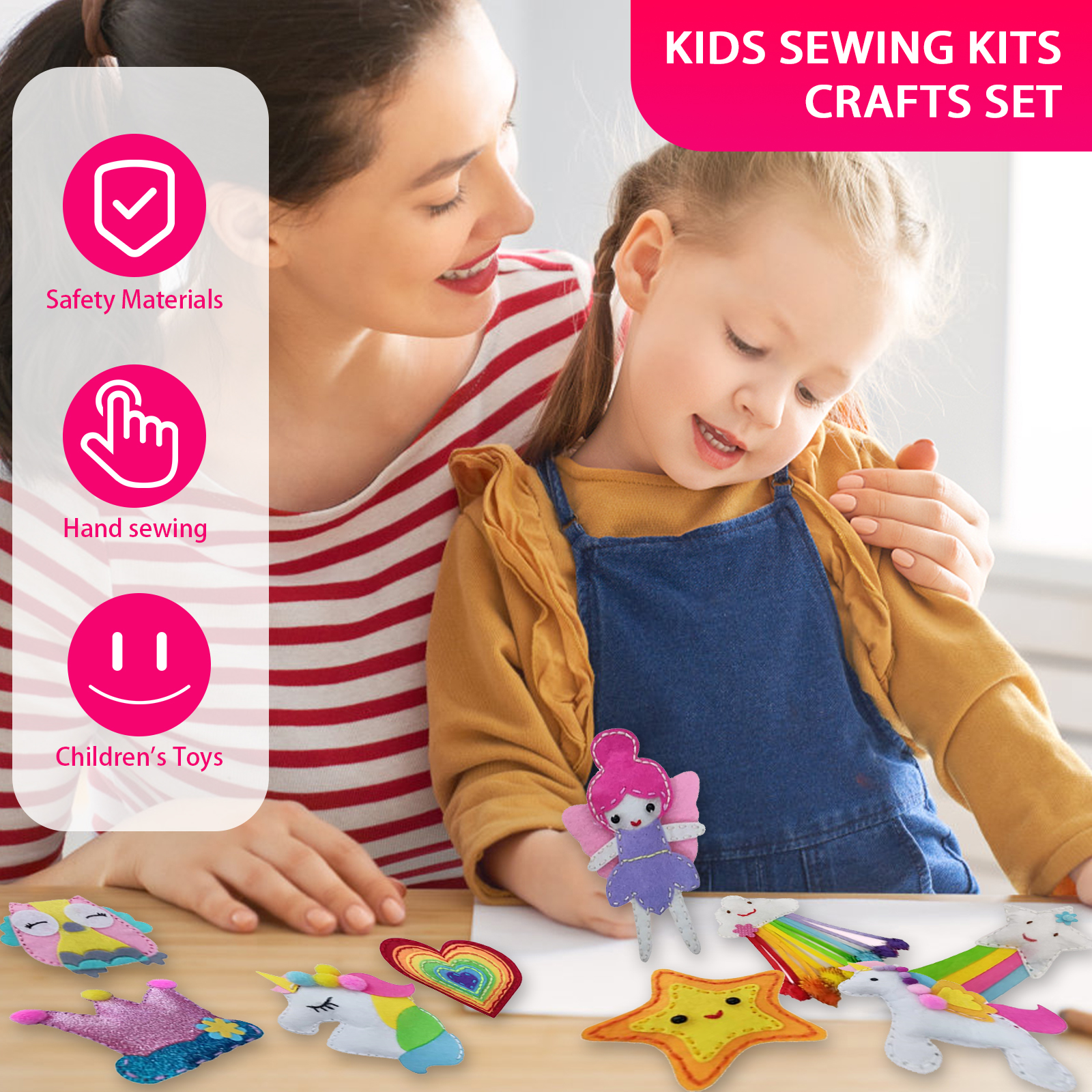9/8/5Pcs Kids Sewing Kit DIY F - Art Craft For Preschoolers ulasan dan harga