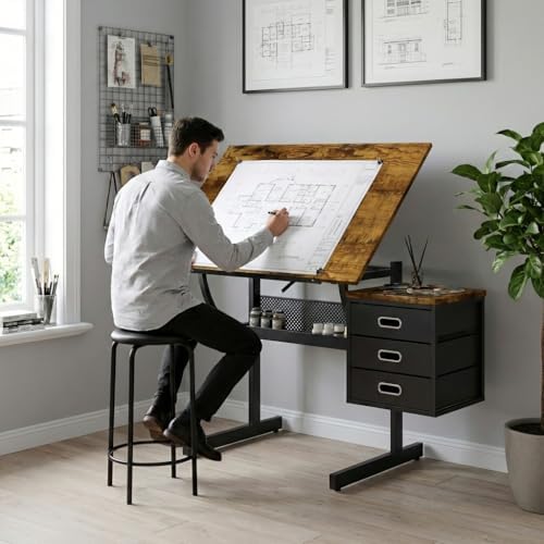 Adjustable Art Desk with Stora - Art & Craft Kortingscode ulasan dan harga