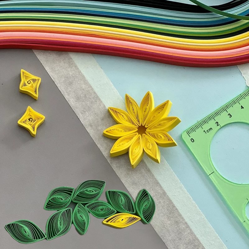 260pcs Rainbow Color Paper Qui - Quilling Paper Strips ulasan dan harga