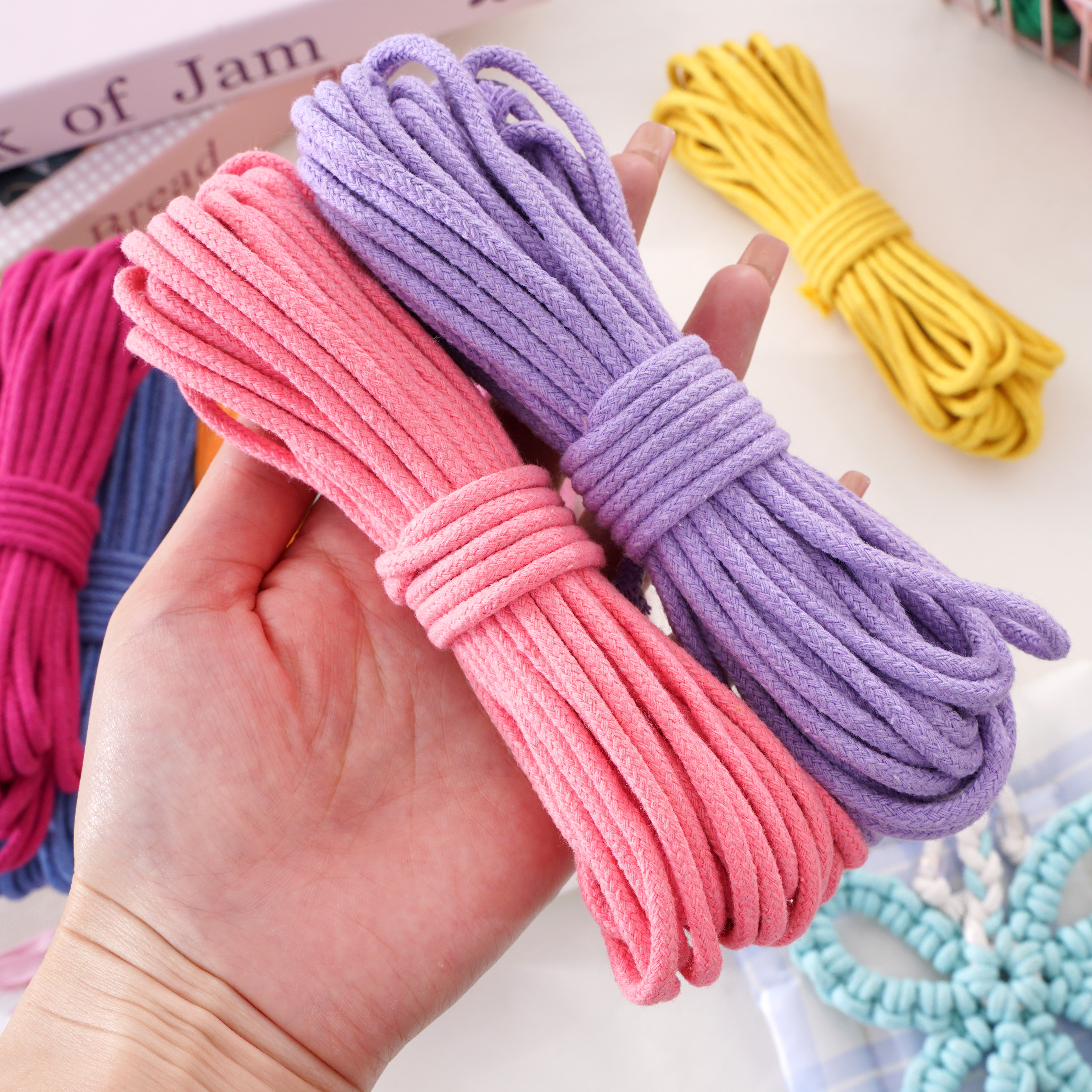 10Meters/Lot 3mm Colorful Brai - Macrame Cord Cotton ulasan dan harga