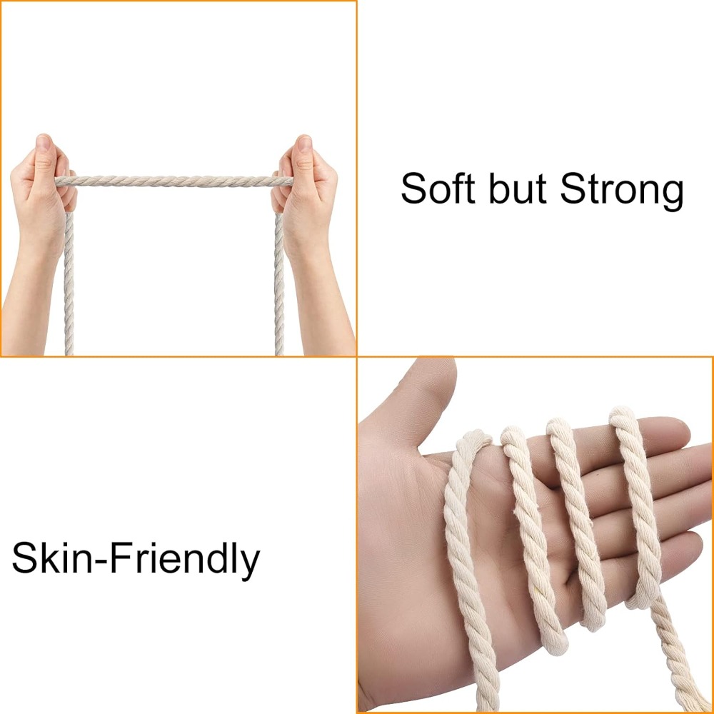 8mm x 20 Yards Natural Unbleac - Macrame Cord Cotton ulasan dan harga