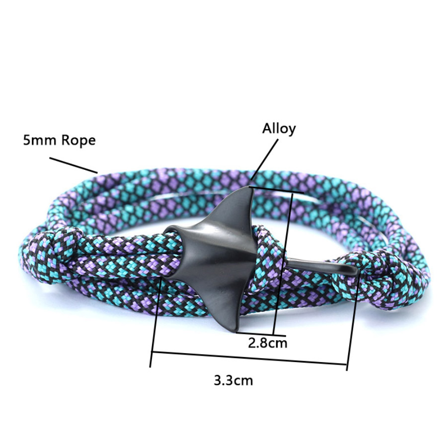 Stylish Manta Bracelet Men Wom - Macrame Cord Cotton ulasan dan harga