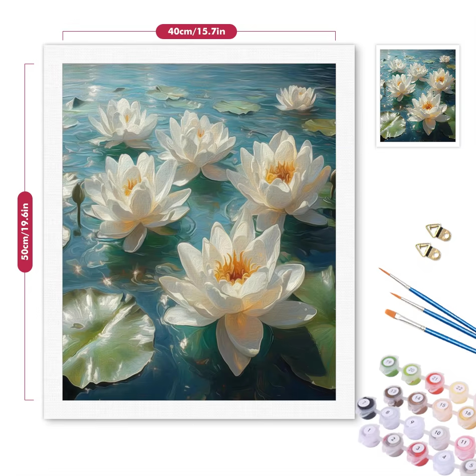 Oil Painting By Numbers Flower - Tv Art And Craft ulasan dan harga