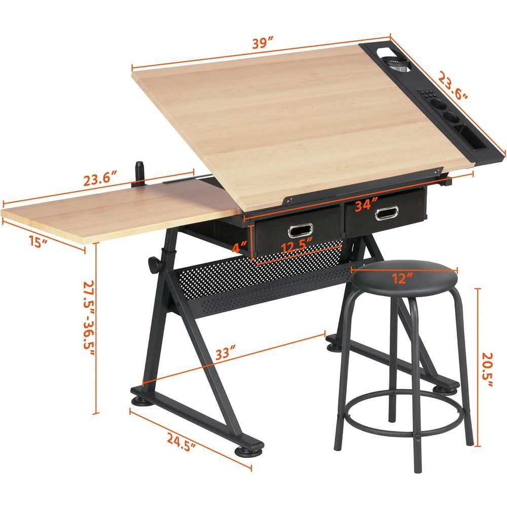 Height Adjustable Drating Tabl - Art & Craft Kortingscode ulasan dan harga