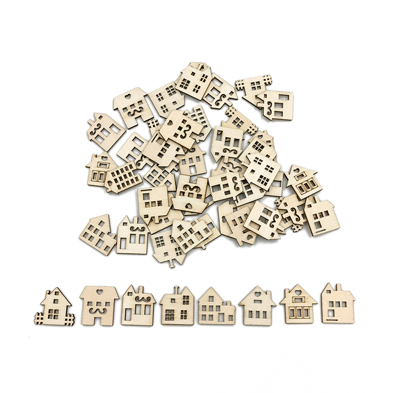 50pcs Unpainted Wood Slices fo - Art Craft For Preschoolers ulasan dan harga