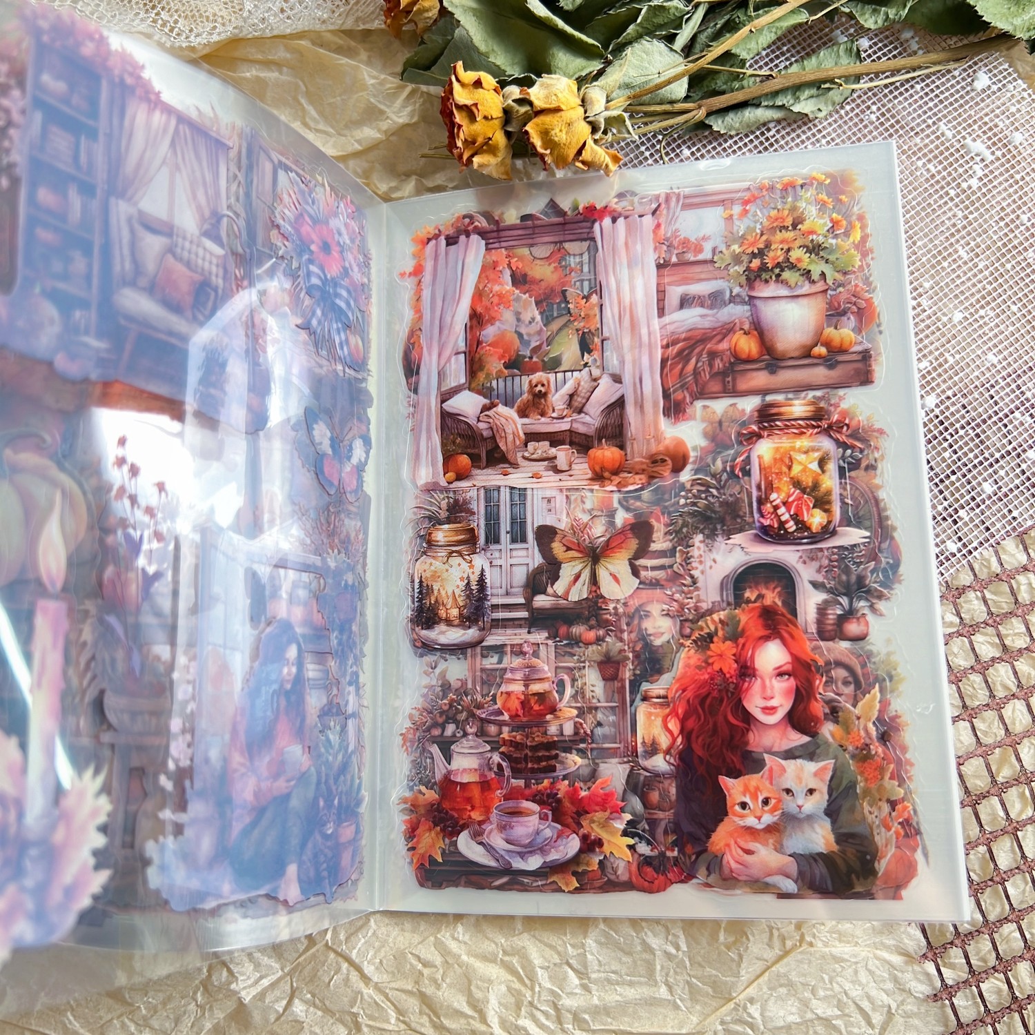 20Sheets Vintage PET Stickers  - Art Craft Book ulasan dan harga