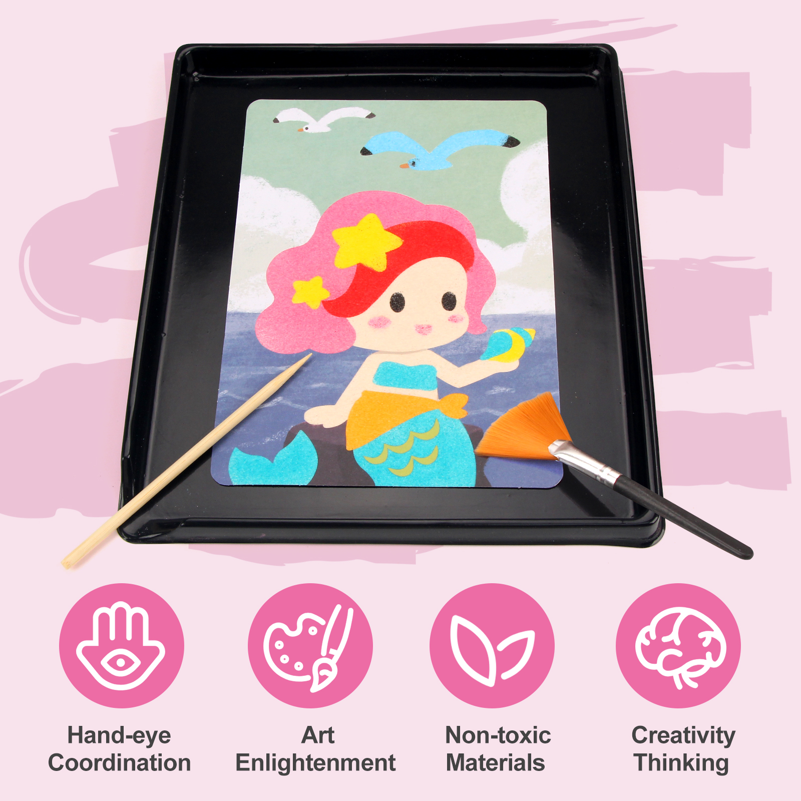 Sand Art Kit DIY Sand Painting - Art Craft Notebook ulasan dan harga